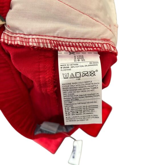 Baby Gap Pants Toddler Girls 2T Red Skinny Fit Pull-On Elastic Stretch - Picture 7 of 7